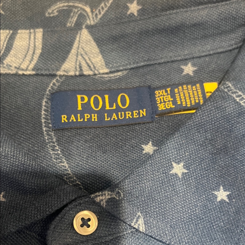 Polo by Ralph Lauren Men's Navy Sailing Print Polo - Picture 3 of 3